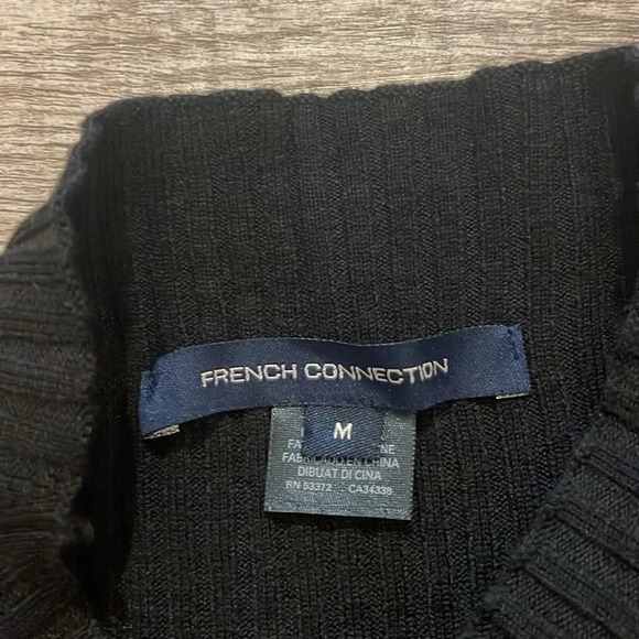 NWT!! French Connection - Women's Mathilda Knit Cut Out Dress - Black - Size M - Picture 7 of 8